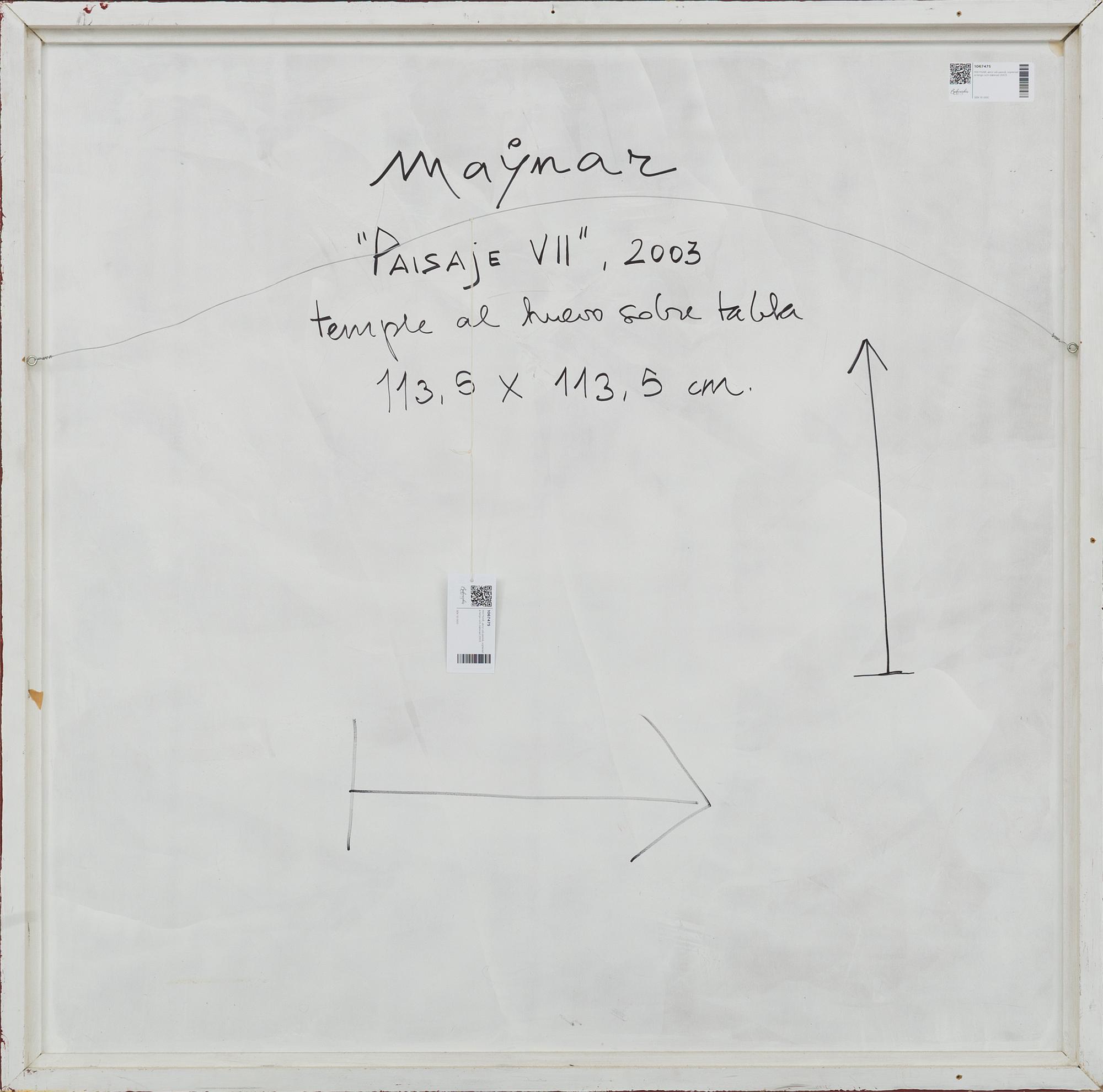 MAYNAR, acrylic on board, signed verso and dated 2003.