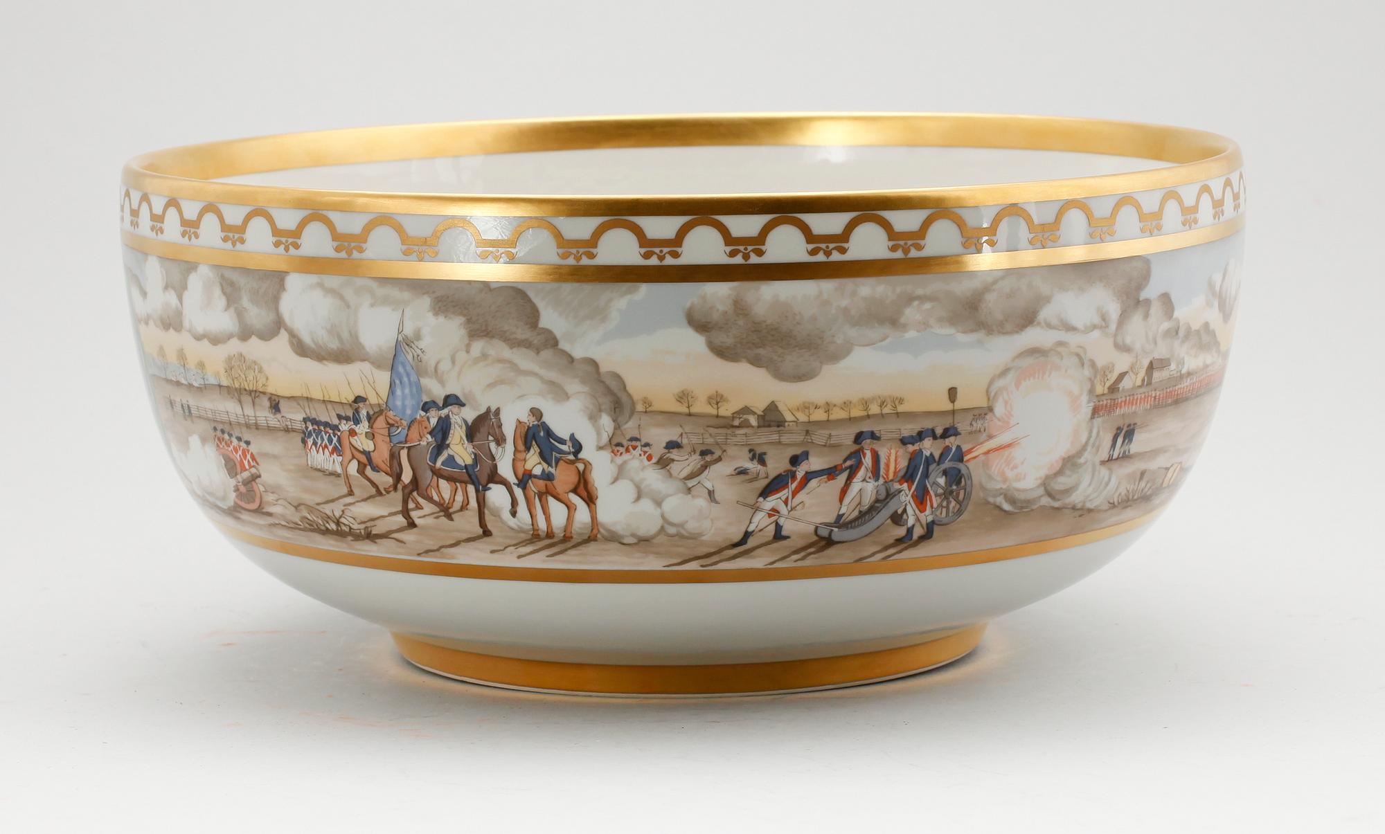 BÅLSKÅL, porslin, "The American Revolution", Sven Vestergaard,  Royal Copenhagen.