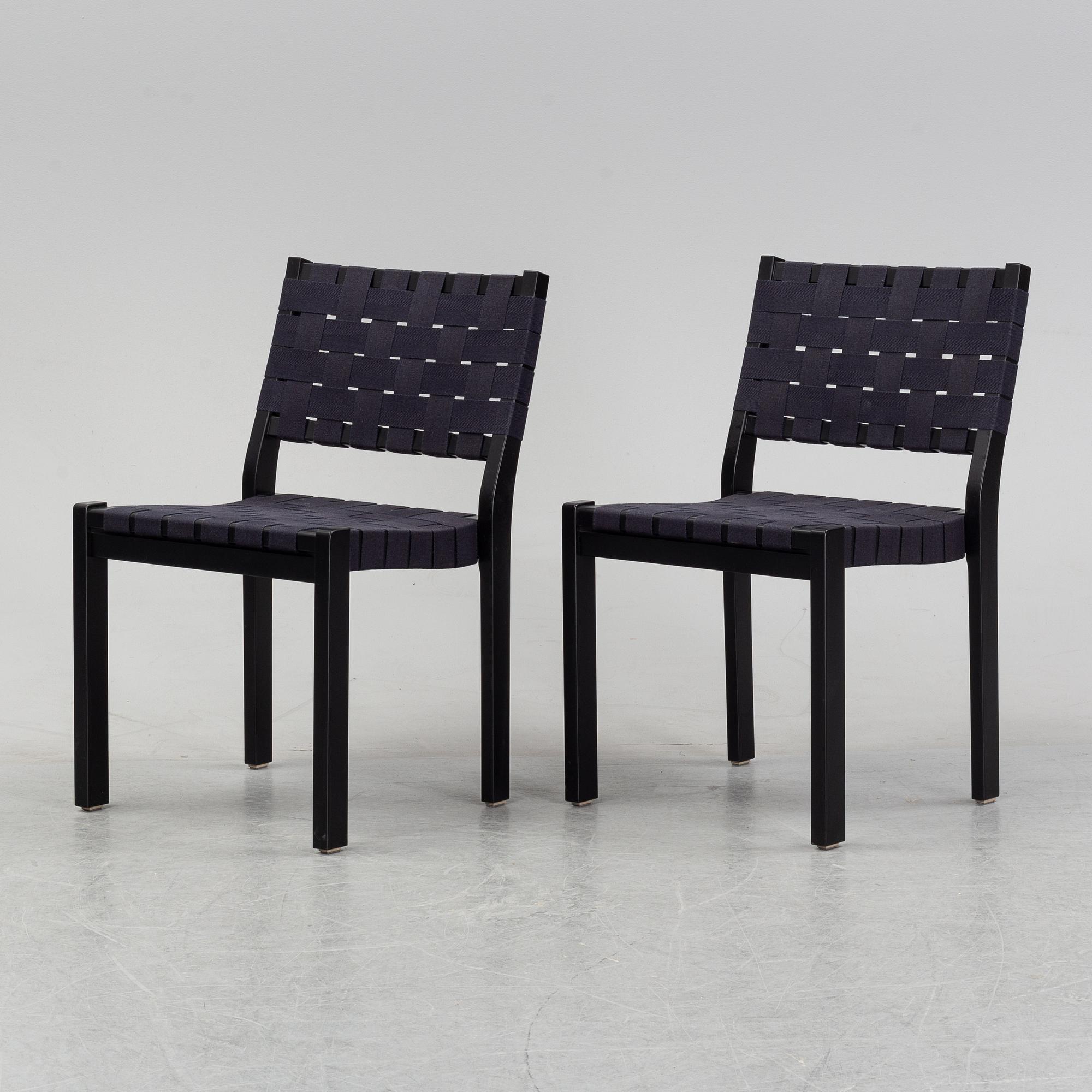 Alvar Aalto, stolar, ett par, modell "611", Artek.
