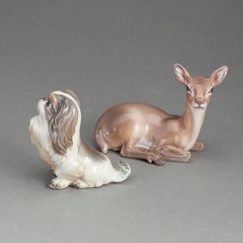 FIGURINER, 2 st, porslin, Dahl Jensen.