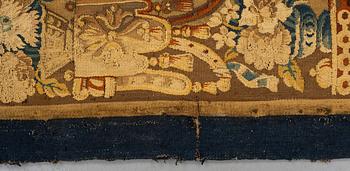 A tapestry, "Verdure", tapestry weave, "entre-fenêtre", Aubusson around 1700-first half of the 18th century.