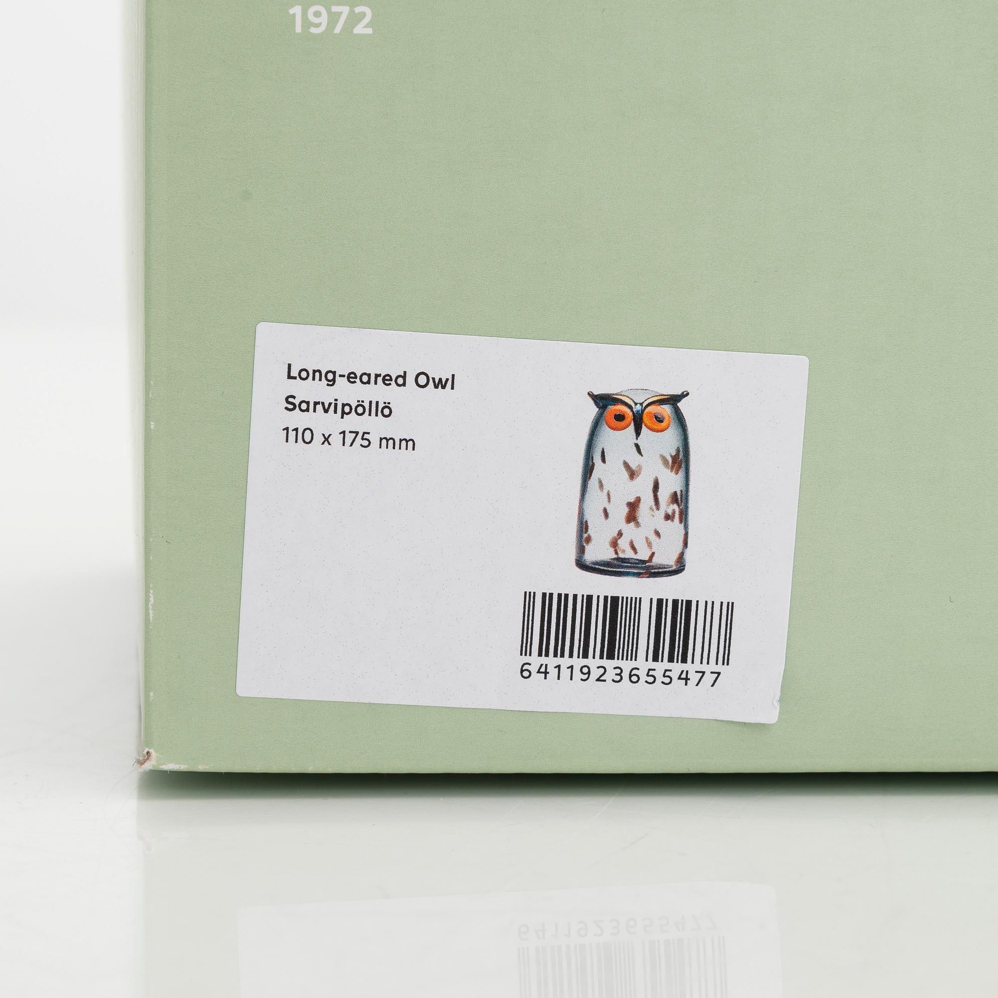 Oiva Toikka glasfågel, signerad O. Toikka Iittala.