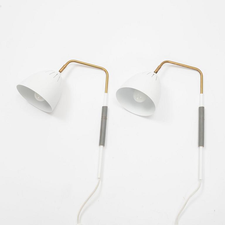 Jenny Bäck, wall lamps/bedside lamps, a pair, "Lean", Örsjö lighting.