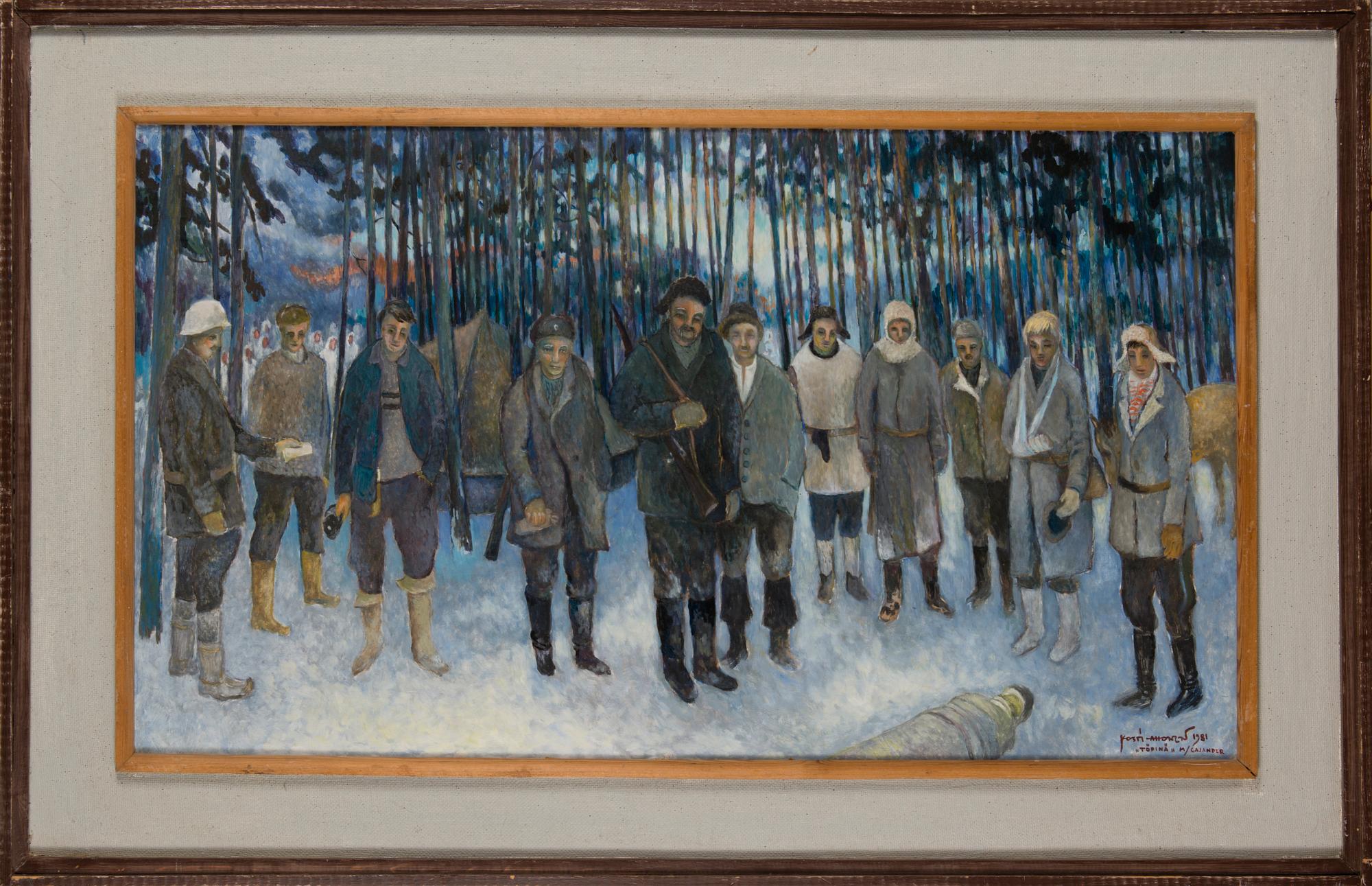 KOSTI AHONEN, oil on board, signed and dated 1981.