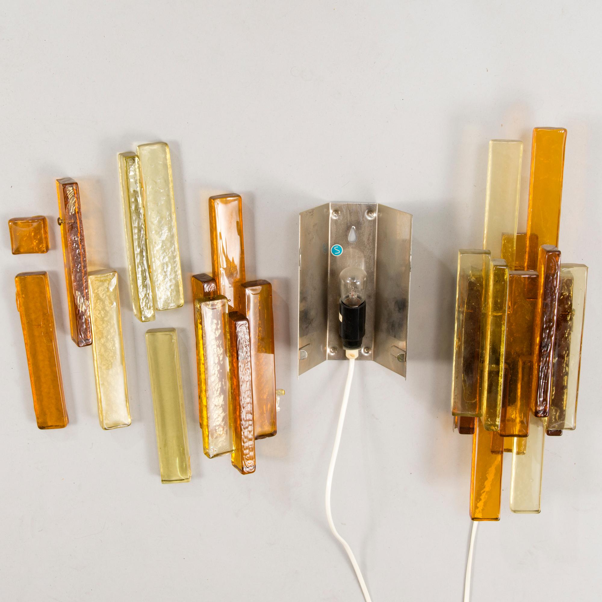 SVEND AAGE HOLM-SÖRENSEN, vägglampetter, ett par, för Holm Sörensen & Co Danmark 1960-tal.