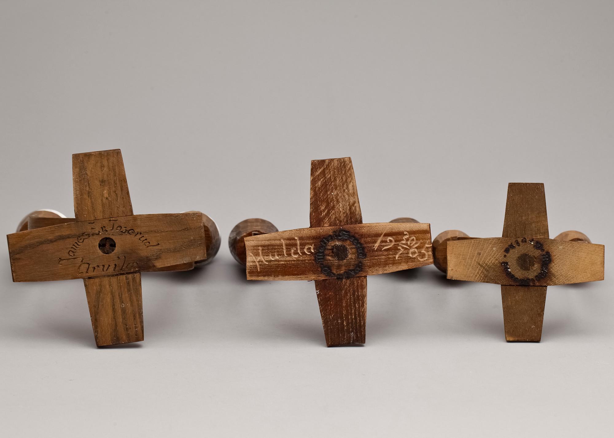 LJUSSTAKAR, 3 st, Taserud, Arvika, 1900-talets första hälft-andra hälft, sign.