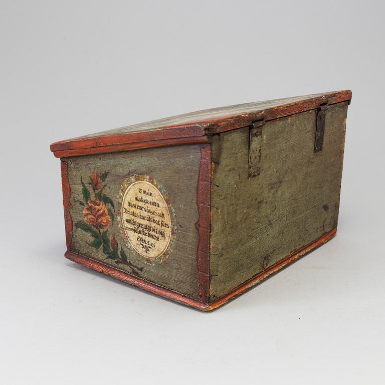 A brides box, dated 1896.