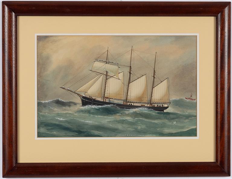 Thomas Goldsworth Dutton, A Blackwall Frigate in Choppy Seas.