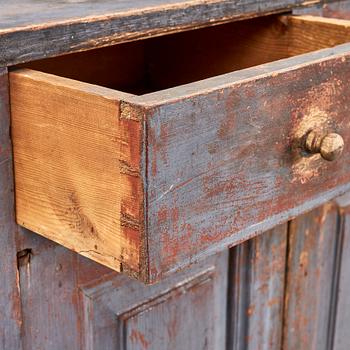 A painted cabinet, 19th Century.