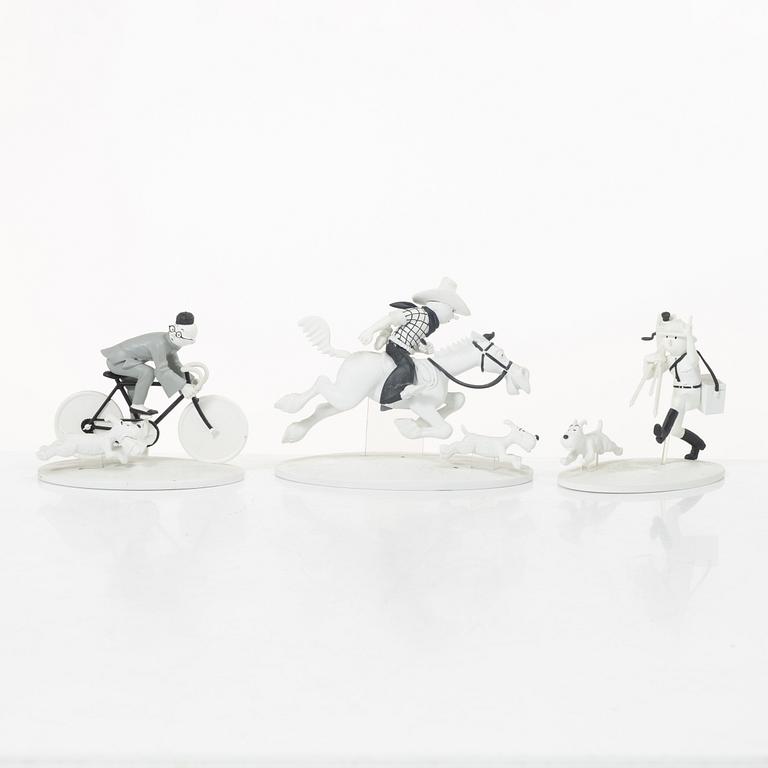Tintin, collectible figures, 10 pcs, "Hors Serie", Hergé Moilins art, 2013-2015.