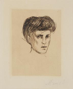 873. Edvard Munch, ”Woman's Head" (Kvinnehode/Frauenkopf).