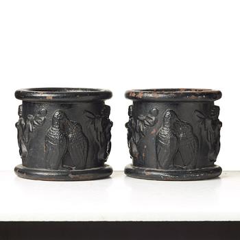 Anna Petrus, a pair of Swedish Grace cast iron jardinières "Blomkruka nr 1", Näfveqvarn, Sweden.