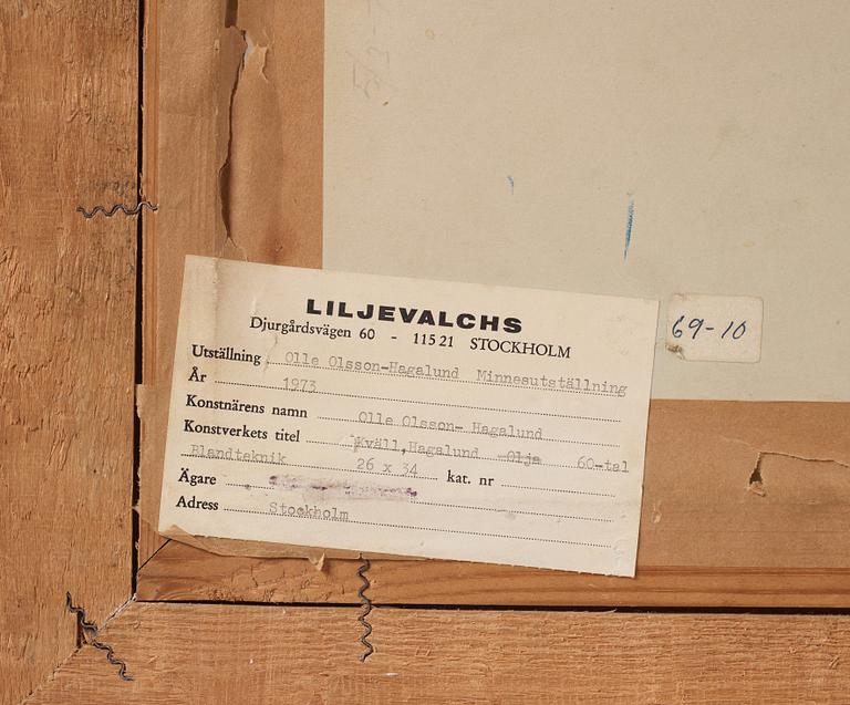 Olle Olsson-Hagalund, "Kväll, Hagalund".