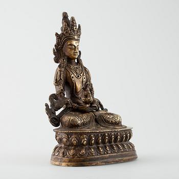 SKULPTUR, mässing "Amitayus" 1900-tal.