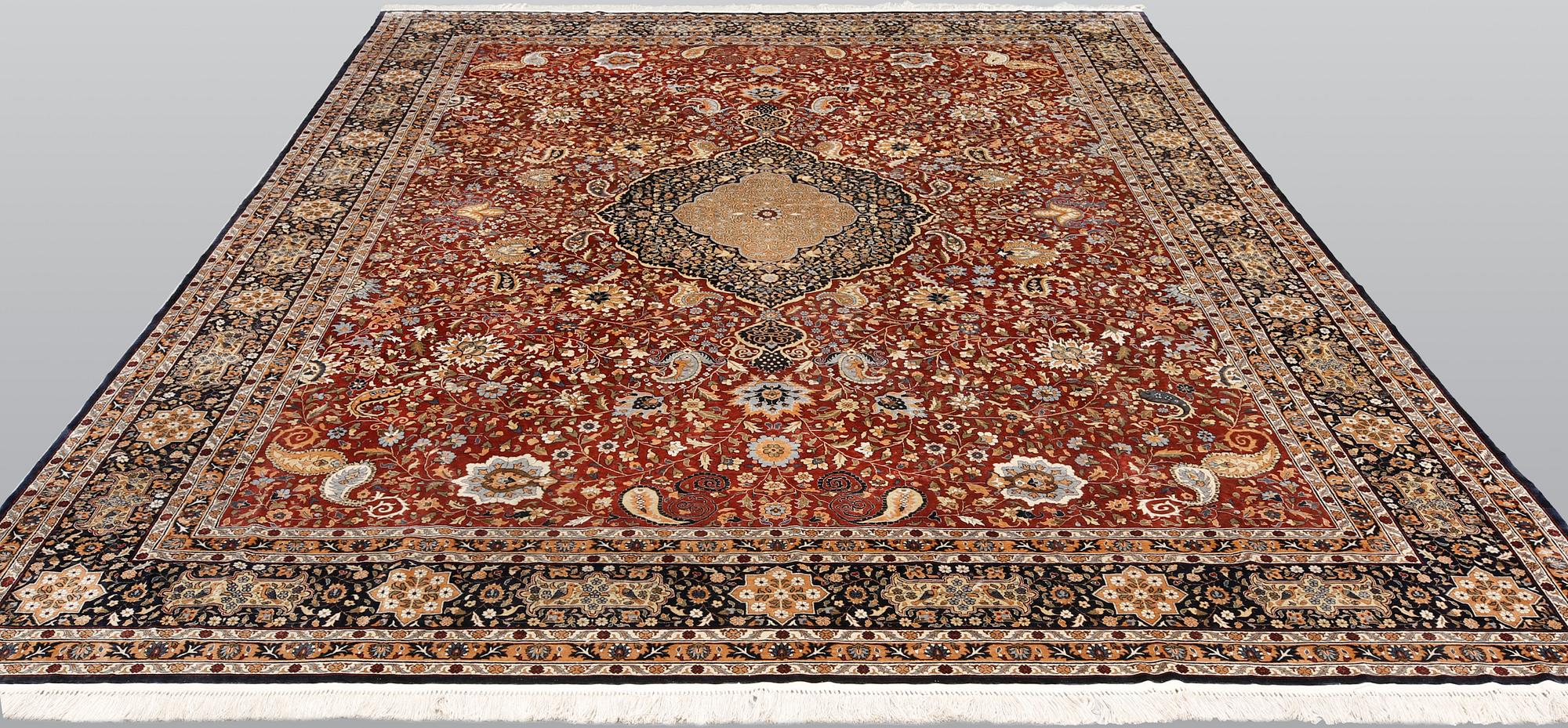 Matta, orientalisk, silke, 370 x 270 cm.