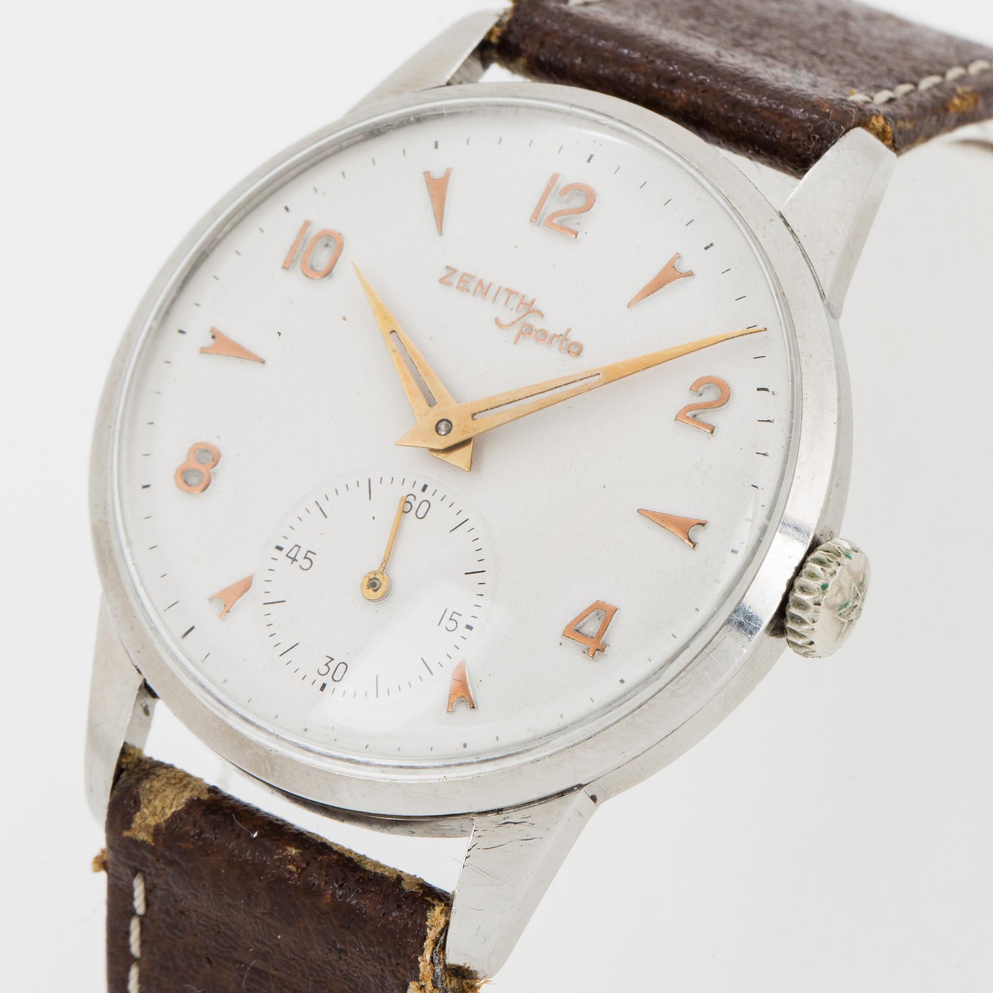 ZENITH, Sporto, wristwatch, 34 mm.