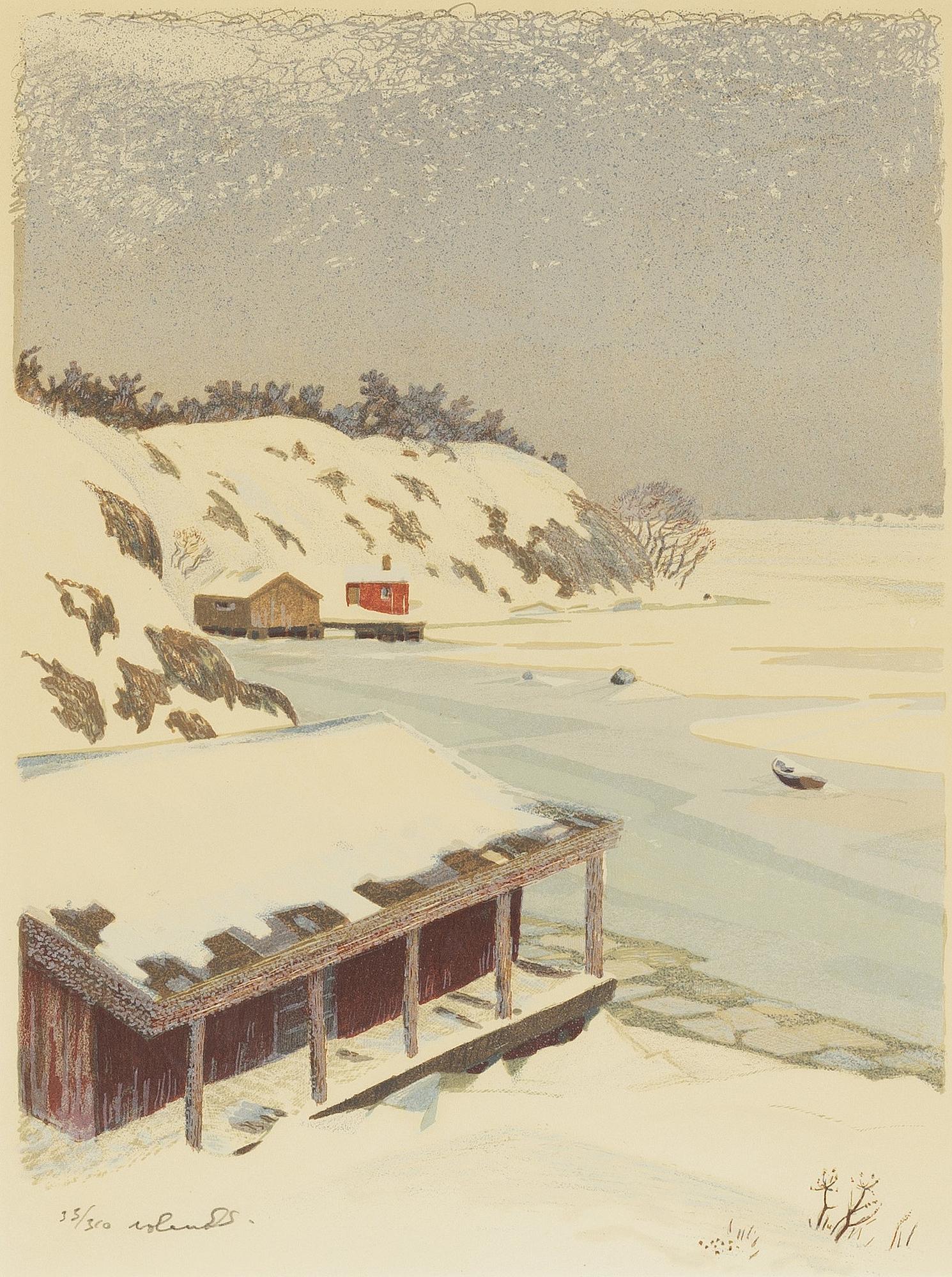 Roland Svensson, lithograph in color, signed and numbered 33/310.