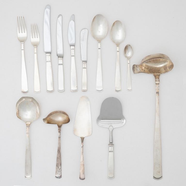 Jacob Ängman, a Swedish silver cutlery set, 'Rosenholm', GAB, some Eskilstuna 1978 ( 102 pieces).