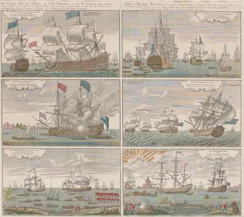 1093. Johann Baptist Homann, "Die Koenigl: Flotte und Fischerey von Gross-Britannien", ur; "Grosse Atlas".