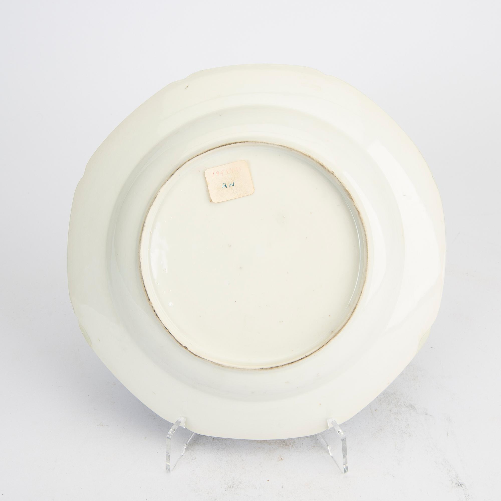 Djupa tallrikar 5 st Kina omkring 1800 porslin.