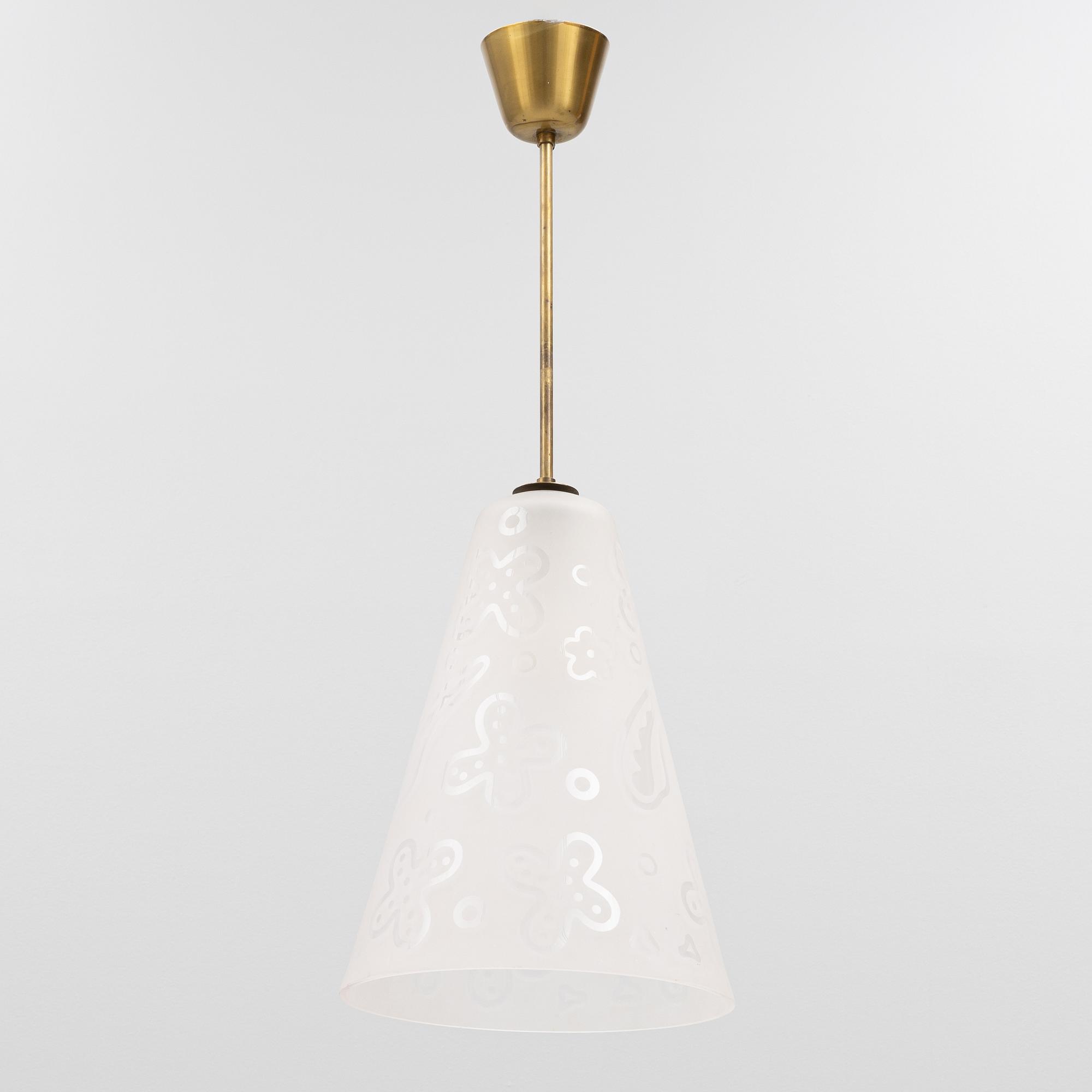 Harald Notini, Uno Westerberg, a ceiling lamp, Böhlmarks, first half of the 20th century.