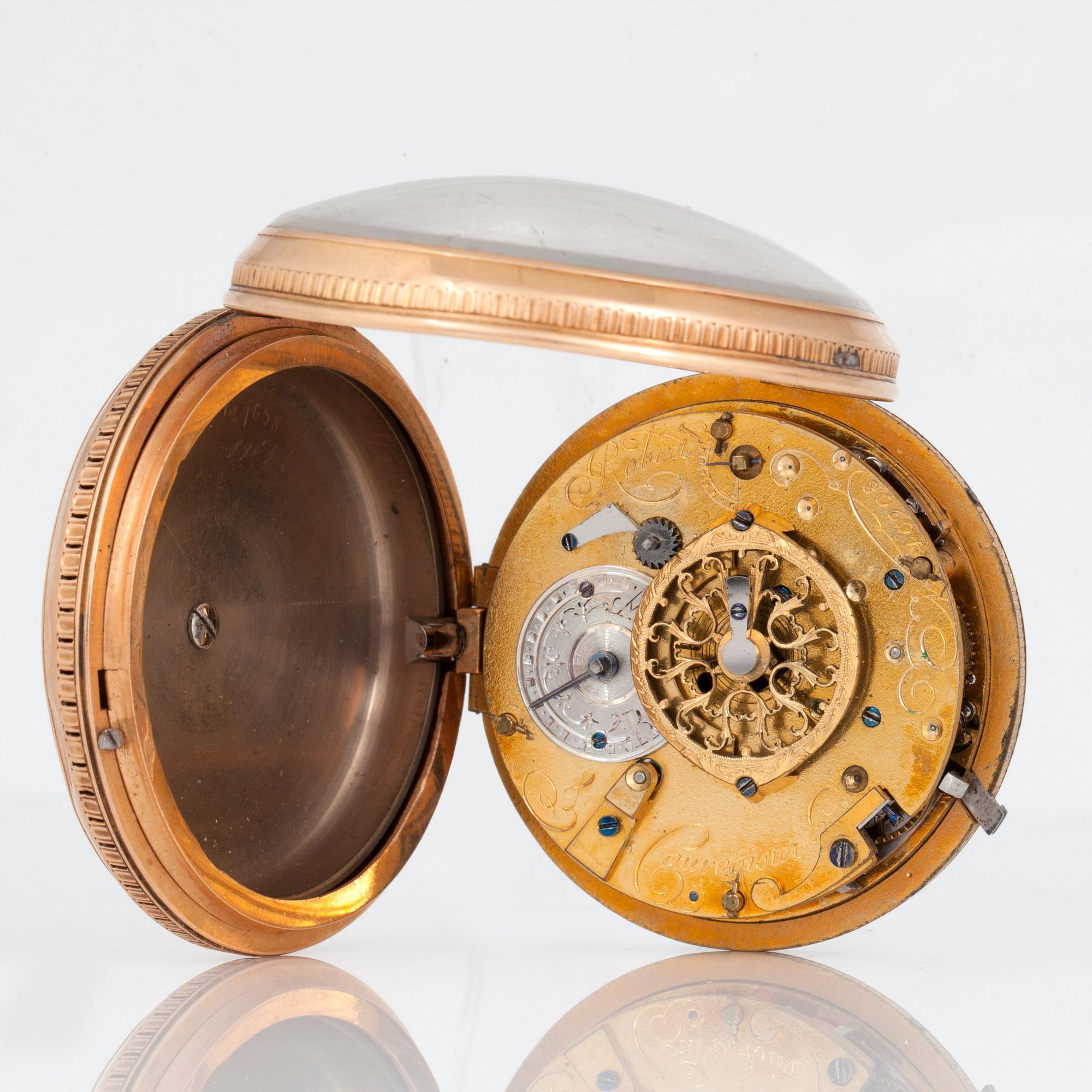 ROBERT ET COURVOISIER, fickur, 52,5 mm, kvartsrepeter,
