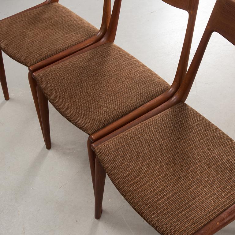 MATGRUPP, 5 delar "Boomerang". Design Alfred Christensen för Slagelse möbelverk, Danmark. 1960-tal.