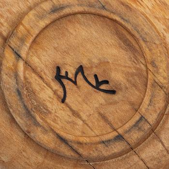 Magnus Ek, a set of four birch and ash wood appetizer bowls with lids for Oaxen Krog.