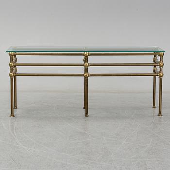 A brass and glass sideboard, 21st Century.