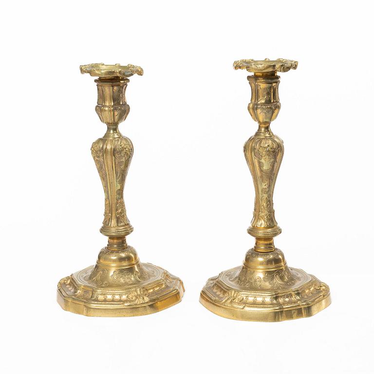 Candelabras, a pair in the Baroque style, 19th century.