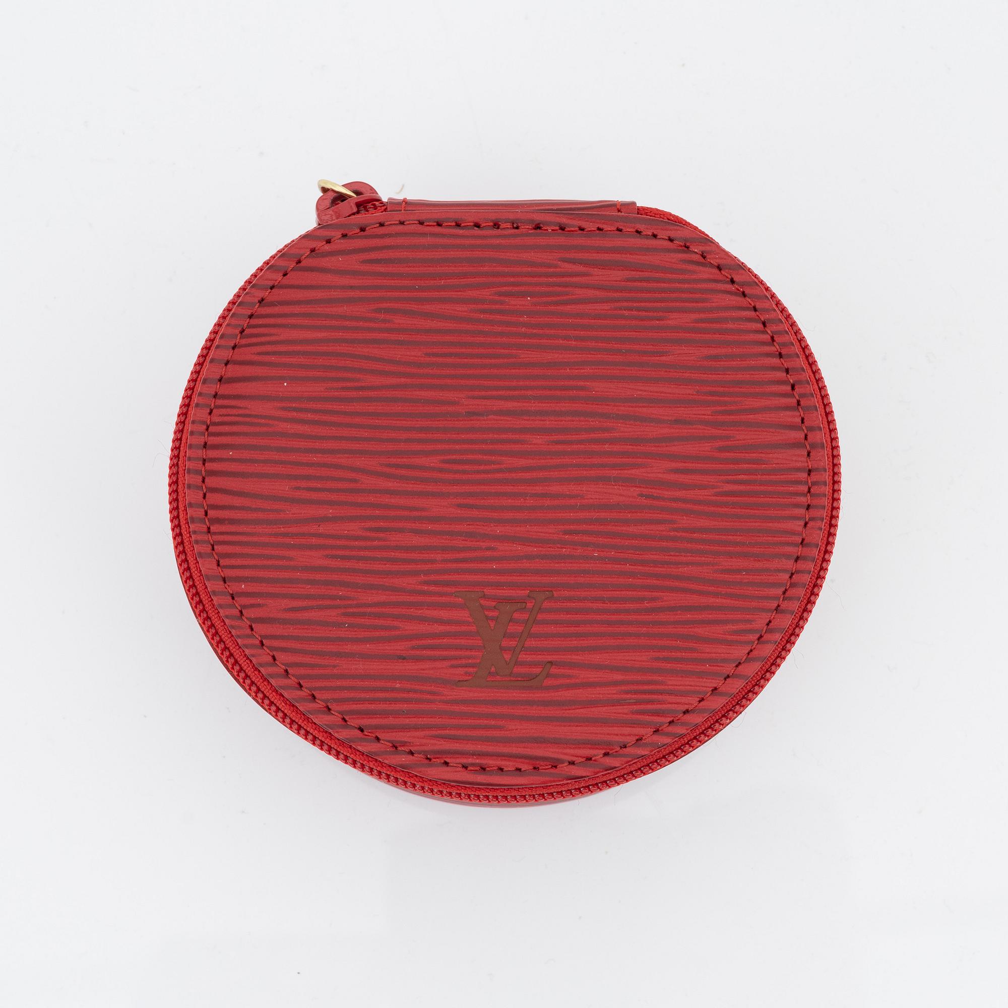 Louis Vuitton, a red epi leather 'Ecrin Bijoux Jewelry case', 2003.