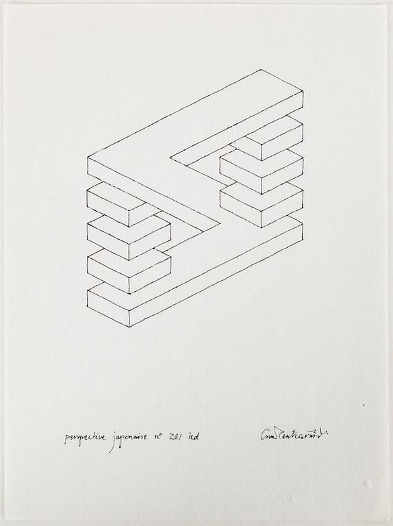 OSCAR REUTERSVÄRD, 10 ink drawings, signed.