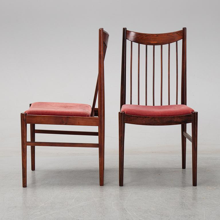 ARNE VODDER, stolar, 8 st, Sibast, Danmark, 1960-tal.