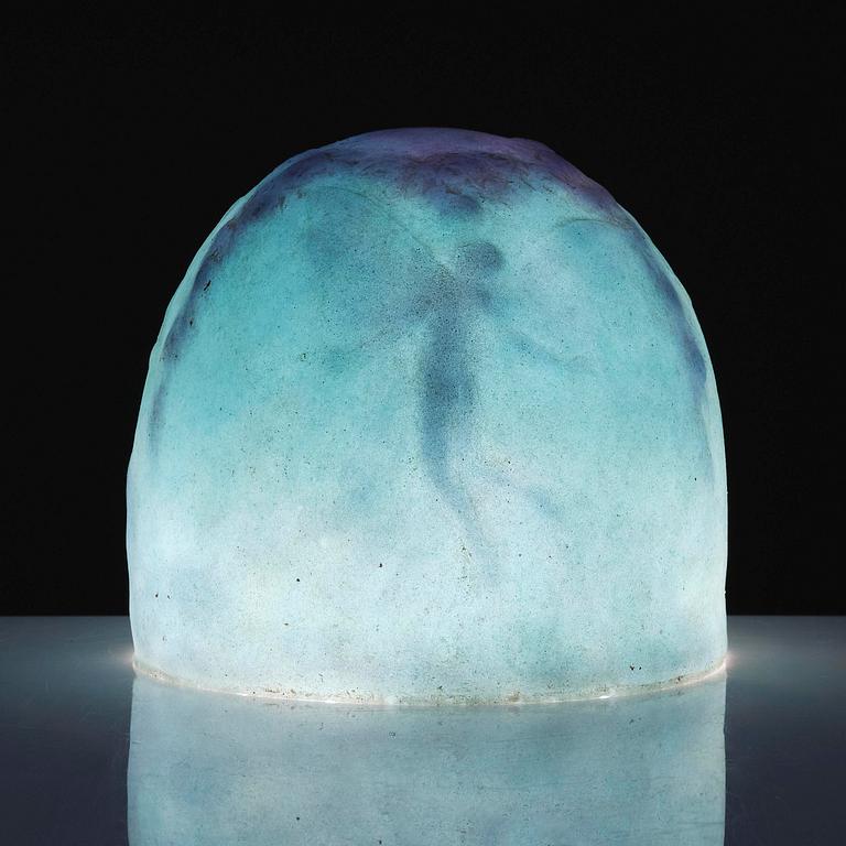 Agnes de Frumerie, a pâte de verre lamp shade/sculpture, Sweden, 1920s.