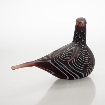 Oiva Toikka, lasilintu, "Kuovi", signeerattu O. Toikka Nuutajärvi.