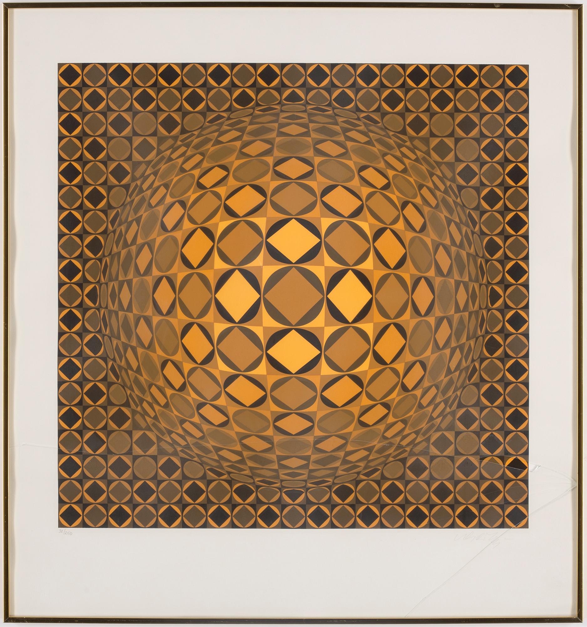 VICTOR VASARELY, silk screen, signed 38/250.