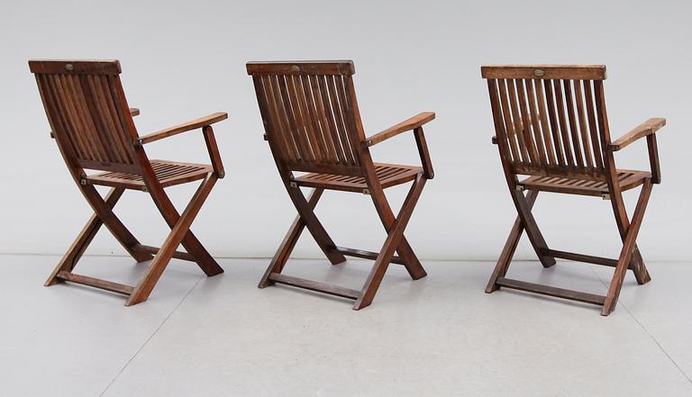 TRÄDGÅRDSSTOLAR, 3 st, 1900-talets andra hälft.