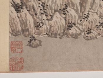 RULLMÅLNING, Shen Zhous (1427-1509) efterföljd, Qingdynastin, 1800-tal.
