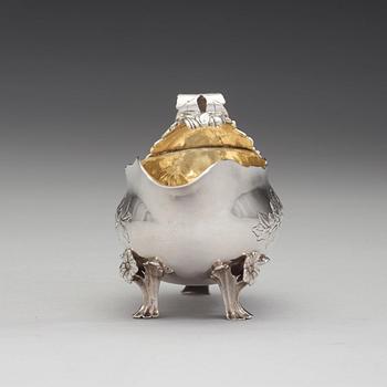Lars Boye, gräddsnäcka, silver, Stockholm 1776, rokoko.