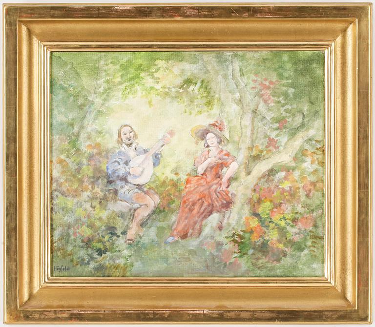 ROBERT HÖGFELDT, oljemålning på pappannå. Signerad.