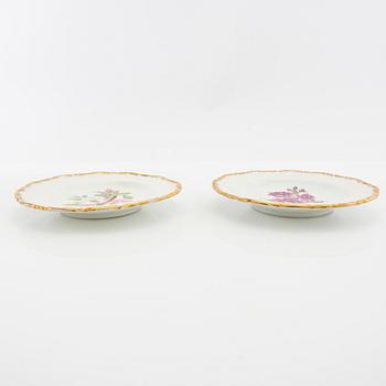 Side plates 30+11 pcs 19th century second half, porcelain.