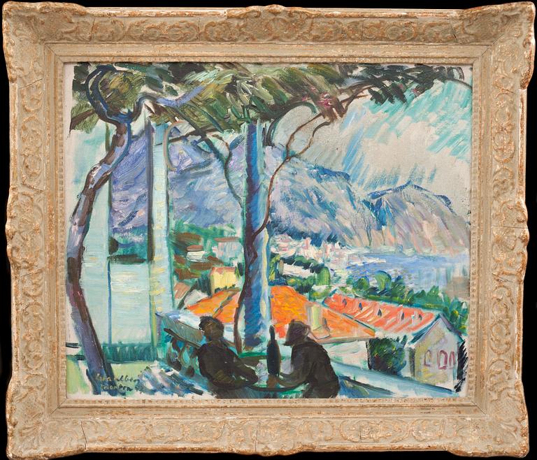 BERTIL WAHLBERG, olja på pannå. Signerad och daterad -47.