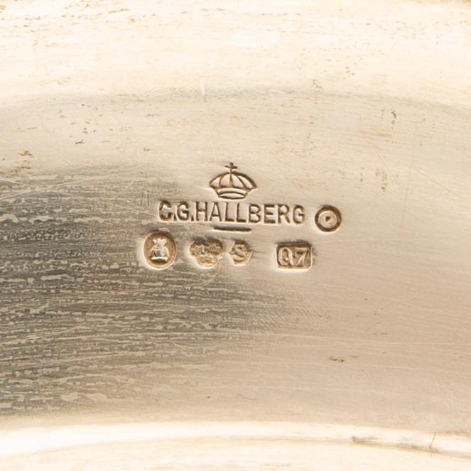 CG Hallberg, fat silver Stockholm 1918.
