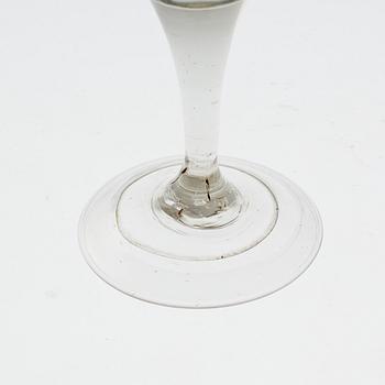 TWO WINE GLASSES, 18th/19th century.