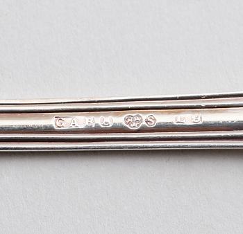 BORDSSKEDAR, 12 st, silver,"Olga", GAB, Stockholm 1960-tal. Vikt ca 584 gram.