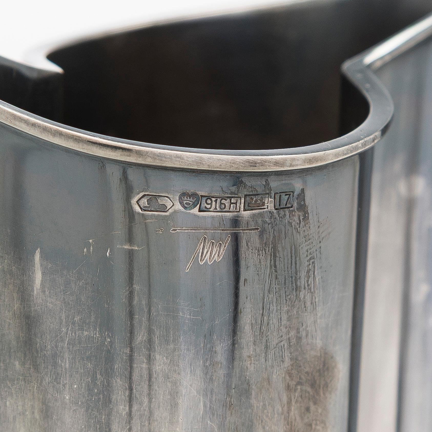 Tapio Wirkkala, a 'Liekki' (Flame) silver vase, Kultakeskus Hämeenlinna 1962.