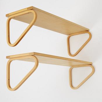 Alvar Aalto, a pair of model 112B shelves, Artek, Finland.