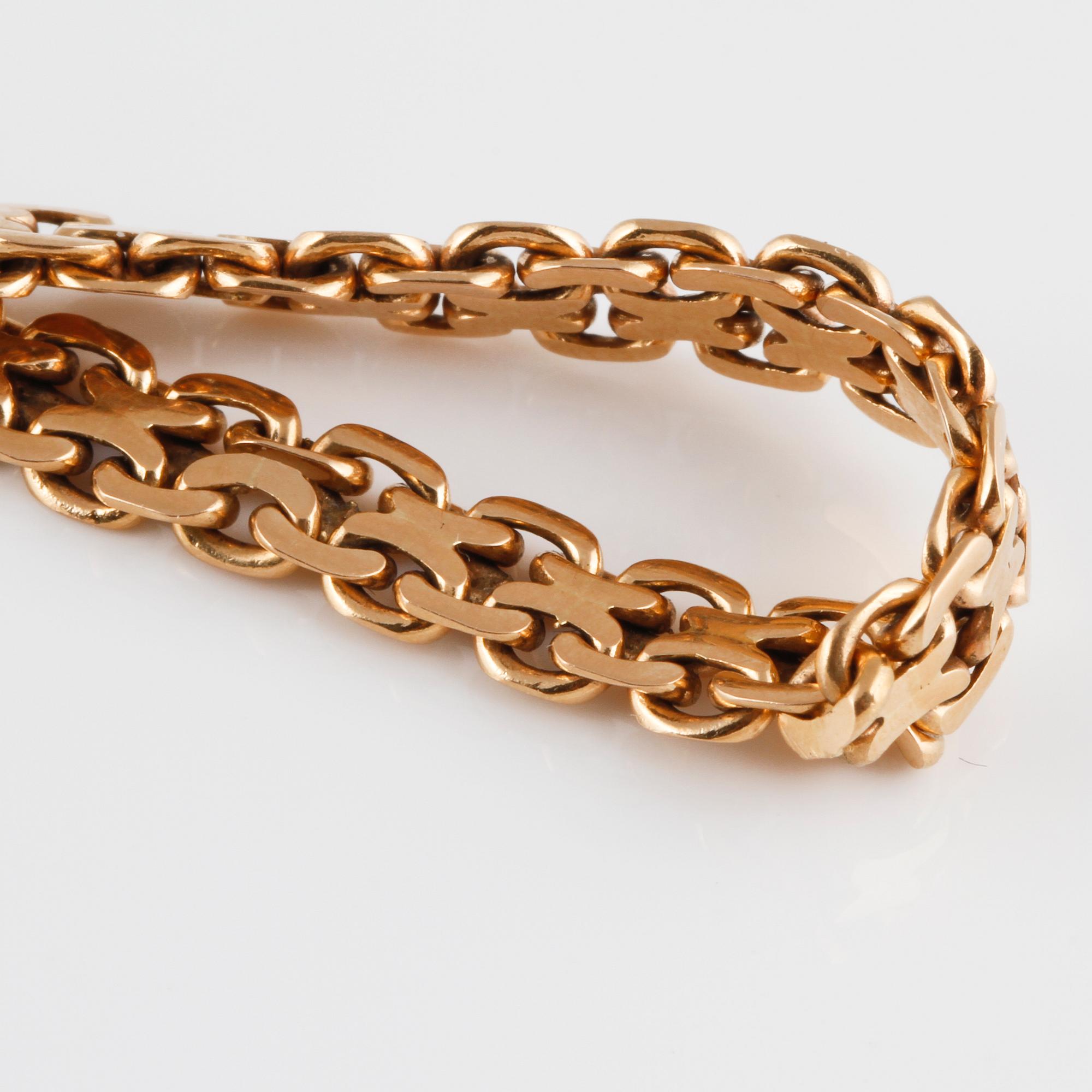 ARMLÄNK, 18K guld, Stockholm, 1946. Vikt14,6 gram.