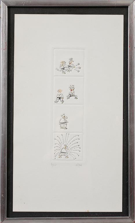 LOUIS NITKA, färgetsning, signerad och numrerad 71/125.