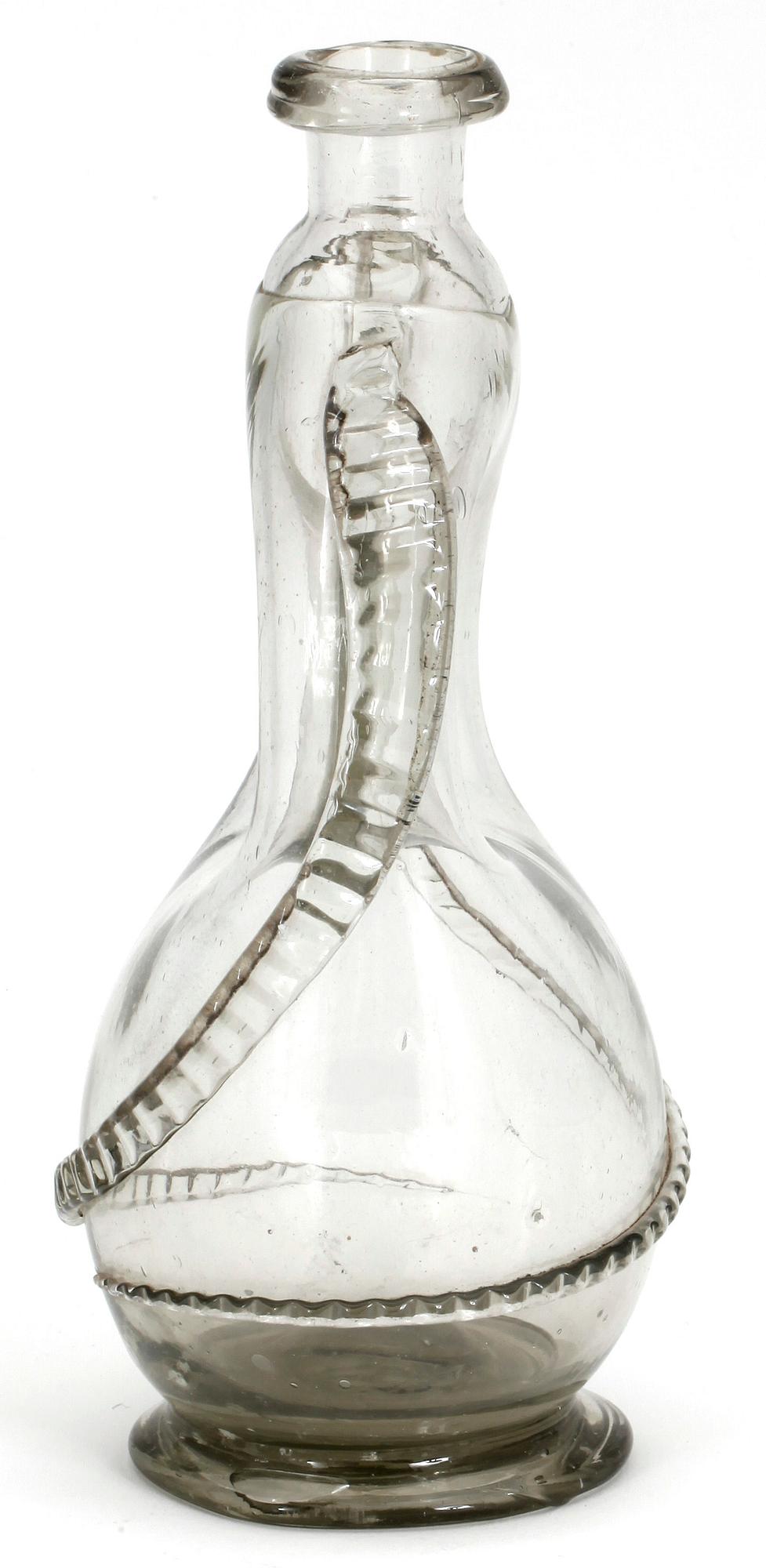 KLUCKAFLASKA, glas, 1700/1800-tal.